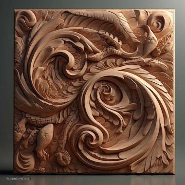 Patterns and decorations stl sharp 3 3d model